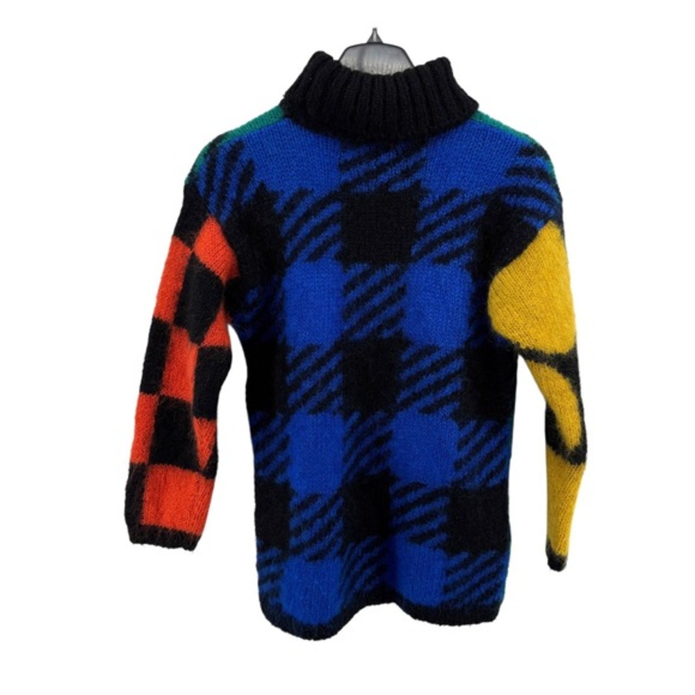 Vtg. 90s The Limited Womens M/L Pre-Owned Plaid Turtleneck Sweater Color Block - Picture 9 of 11